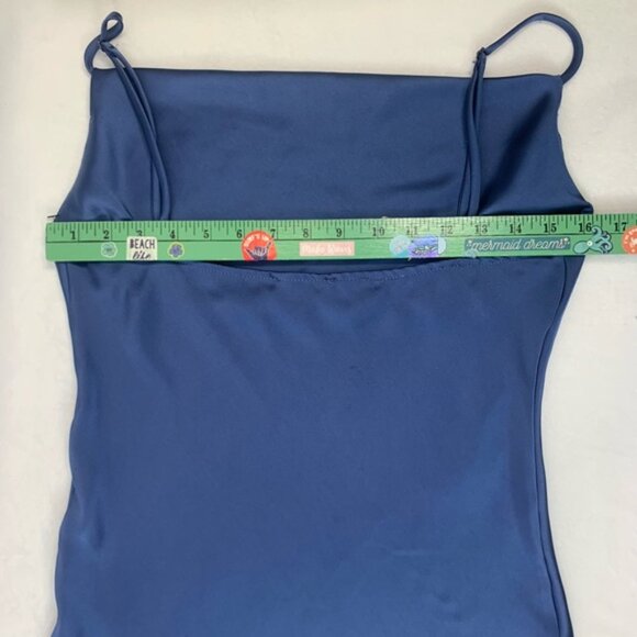 Satin Slip Dress Intimate Sleepwear Pretty‎ is Power Blue Women’s Size Medium - Picture 5 of 15